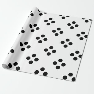 Papier Cadeau Grande Guerre blanche de Motif géométrique en Pois