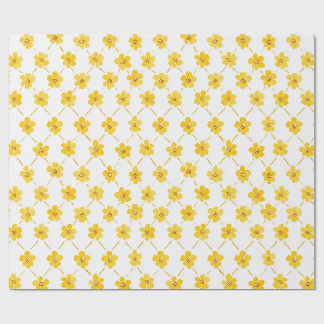 Papier Cadeau Grandmillénaires jaunes (Plat)