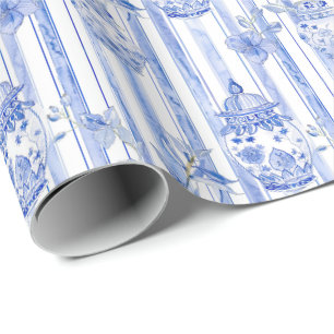 Papier Cadeau Grandmillentenaire Blue Chinoiserie Ginger Jar