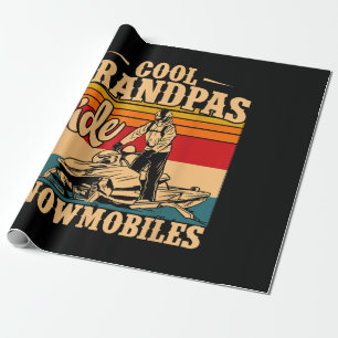 Papier Cadeau Grandpas cool randonnée Motoneige Motoneige Motone