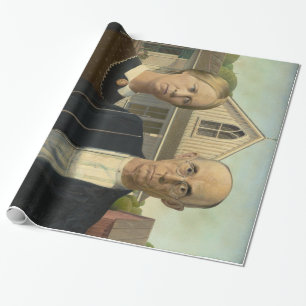 Papier Cadeau Grant Wood - gothique américain