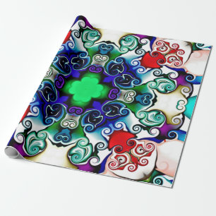 Papier Cadeau Graphiques informatiques. Illustration d'un flo ab