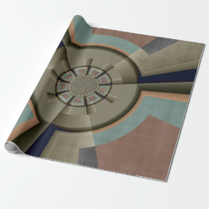 Papier Cadeau Graphisme d'art fractal de l'harmonie des couleurs