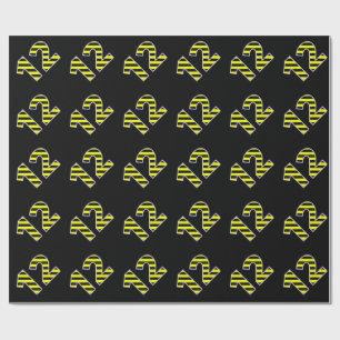 Papier Cadeau Gras, noir et jaune 12 # d'événement (Anniversaire