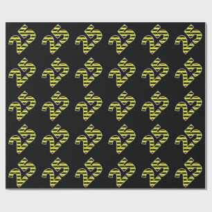 Papier Cadeau Gras, noirs et jaunes 25 # d'événement (Anniversai