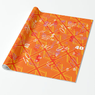 Papier Cadeau Gras orange Union Jack Britanniques Drapeau Swag
