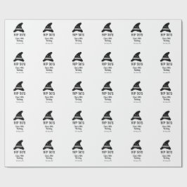 Papier Cadeau Gray black RIP 30's 40th birthday witch hat hallow