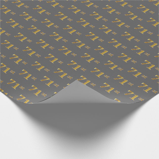 Papier Cadeau Gray, Faux Gold 71e (Soixante-et-onze) (Coin)