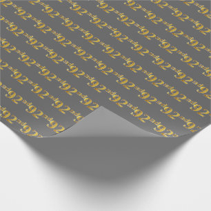Papier Cadeau Gray, Faux Gold 92e (Quatre-vingt-dix-deuxième)
