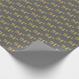 Papier Cadeau Gray, Faux Gold 94e (Quatre-vingt-quatorzième)