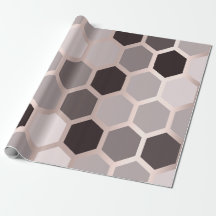 Gray rose Rose Gold Géométrie Hexagon