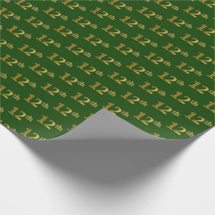 Papier Cadeau Green, Faux Gold 12e (Douzième)