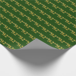 Papier Cadeau Green, Faux Gold 92e (Quatre-vingt-douzième)