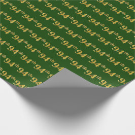Papier Cadeau Green, Faux Gold 94e (Quatre-vingt-quatorzième)