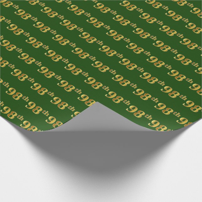 Papier Cadeau Green, Faux Gold 98e (Quatre-vingt-dix-huitième) (Coin)