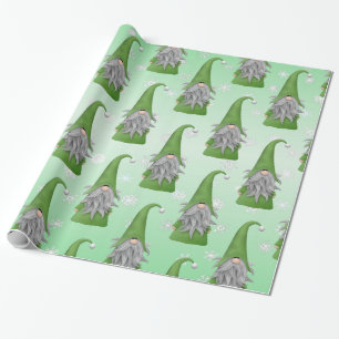 Papier Cadeau Green Gnome