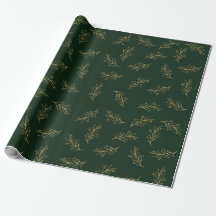 Green Gold Holiday Motif Élégant Noël classique