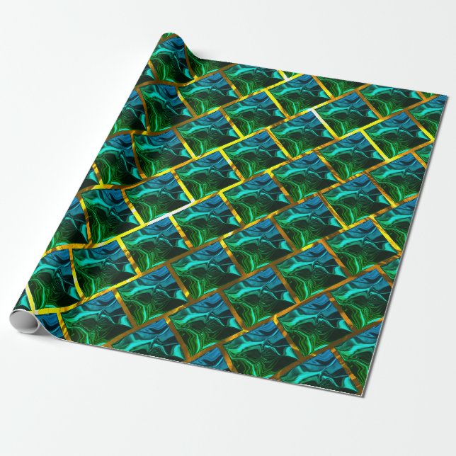 Papier Cadeau Green like emerald under la golden grating ? (Déroulé)
