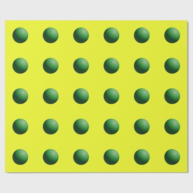 Papier Cadeau Green on Yellow (Plat)