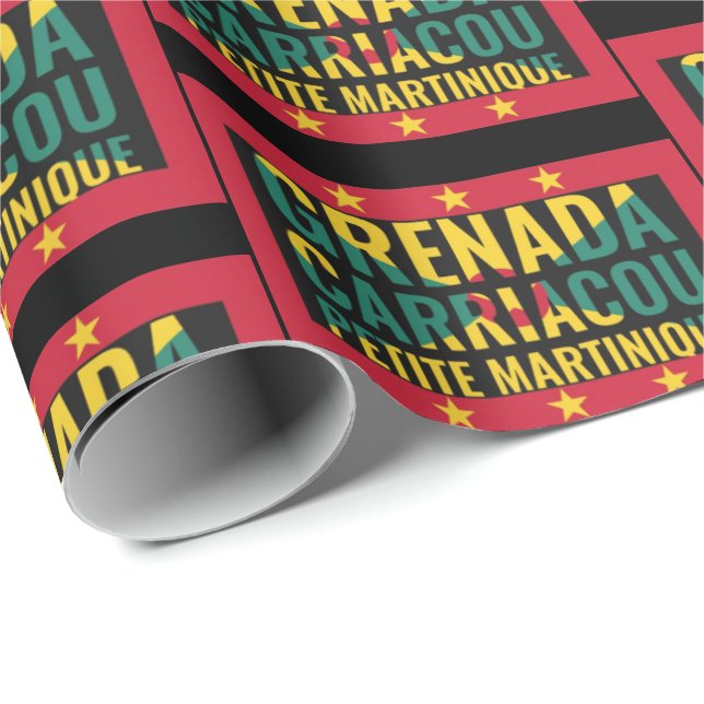 Papier Cadeau Grenade Carriacou Petit Martinique (Coin rond)