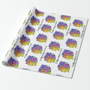 Papier Cadeau Grenouille colorée personnalisée