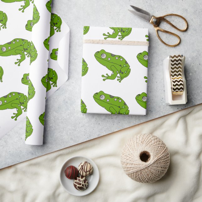 Papier Cadeau Grenouille verte (Artisanat)