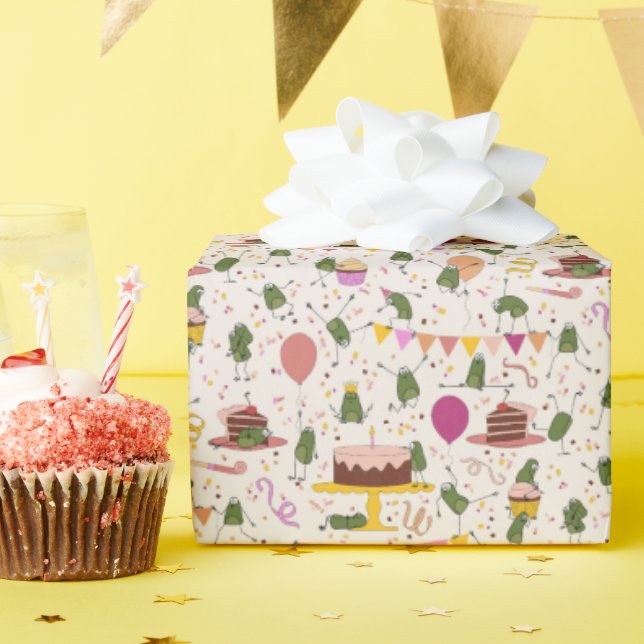 Papier Cadeau Grenouilles (Fête d'anniversaire)