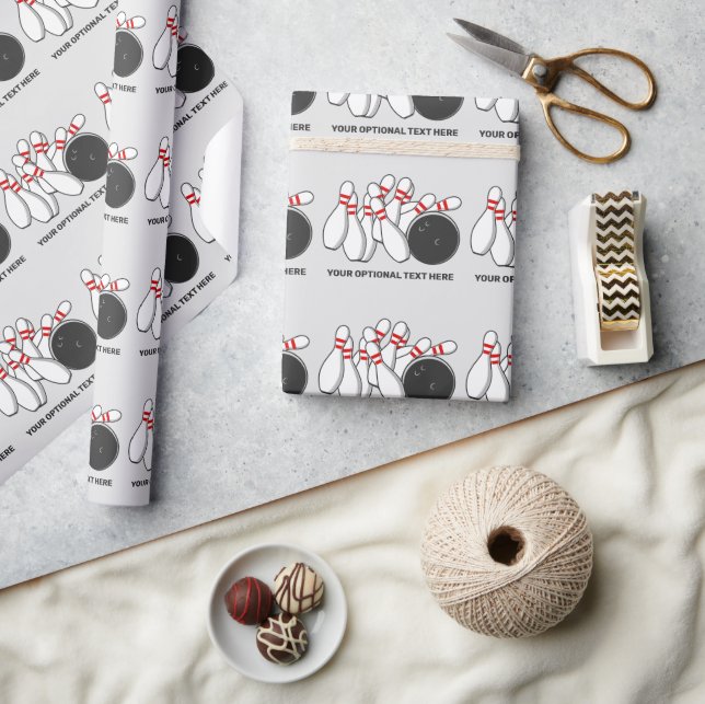 Papier Cadeau Grève de bol de texte personnalisé (Artisanat)
