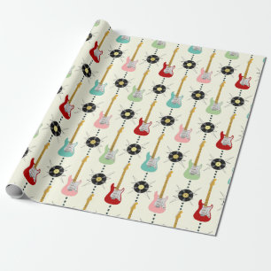 Papier Cadeau Grèves de guitare électrique rétro