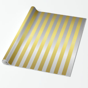 Papier Cadeau Grèves d'or et d'argent