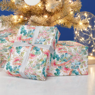 Papier Cadeau Grevillea Rose Et Eucalyptus