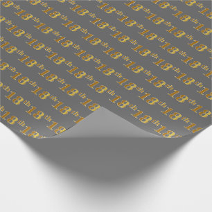 Papier Cadeau Grey, Faux Gold 18e (dix-huitième) événement