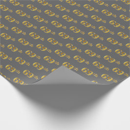 Papier Cadeau Grey, Faux Gold 69e (Soixante-Neuvième)