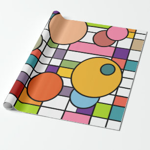 Papier Cadeau Grid de Midcentury