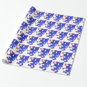 Papier Cadeau Griffin Rampant Azure