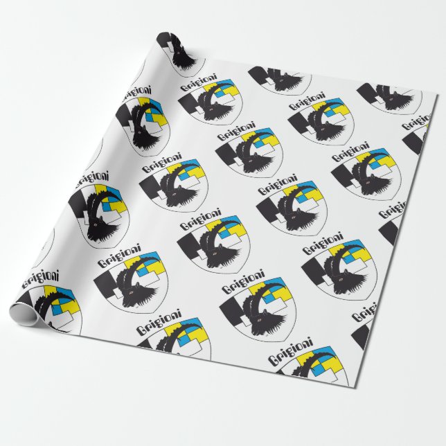 Papier Cadeau Grigioni Svizzera Geschenkpapier (Déroulé)