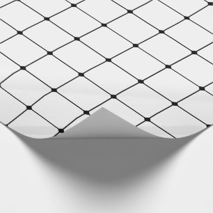 Papier Cadeau Grille 260216 - Noir sur blanc