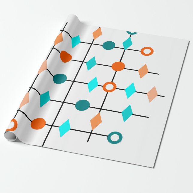 Papier Cadeau Grille Atom (Déroulé)