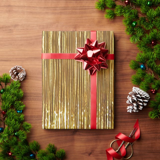 Papier Cadeau Grilles de lingots de Glam Or (Cadeau de vacances)