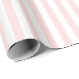 Papier Cadeau Grilles Pastel Rose Peach White Lines Vip