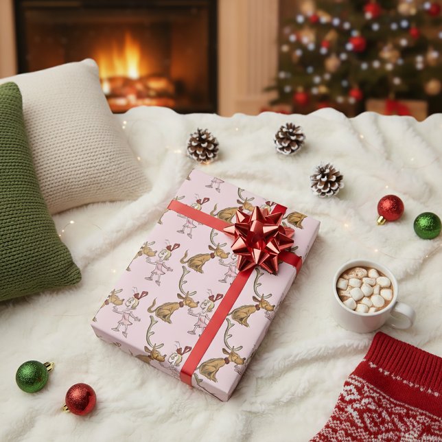 Papier Cadeau Grinch | Max et Cindy Lou Who (Créateur téléchargé)