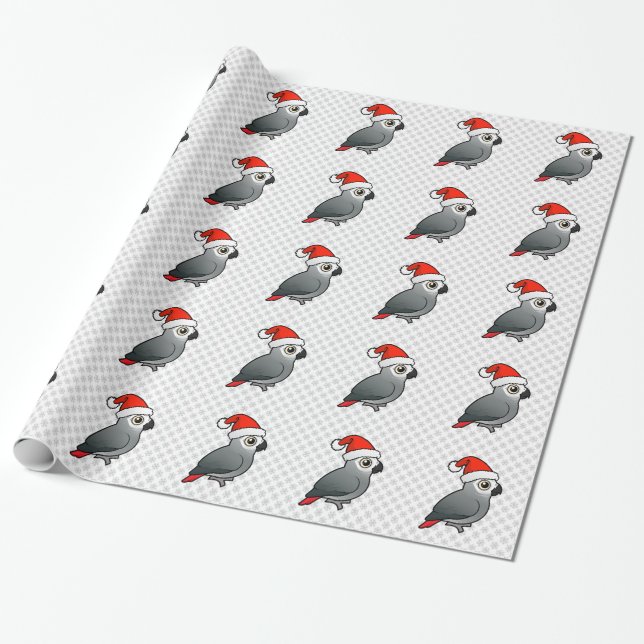 Papier Cadeau Gris africain Père Noël (Déroulé)