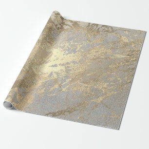 Papier Cadeau Gris argenté Abstrait verre métallique métallique
