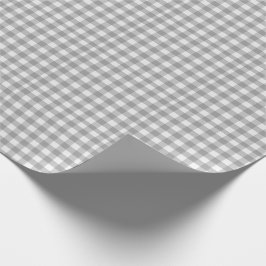 Papier Cadeau Gris blanc Plaid En vichy Country Farmhouse Simple