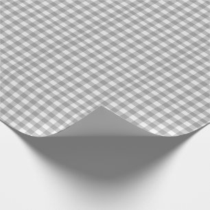 Papier Cadeau Gris blanc Plaid En vichy Country Farmhouse Simple