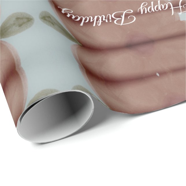 Papier Cadeau Gris Bleu Et Brown (Coin rond)