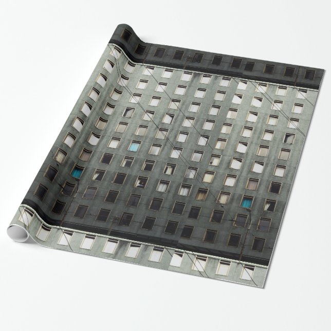 Papier Cadeau Gris de la vie de ville (Déroulé)