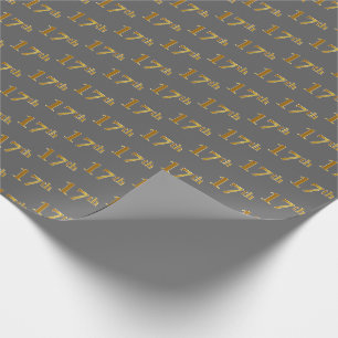 Papier Cadeau Gris, événement d'or de Faux 17ème (dix-septiè