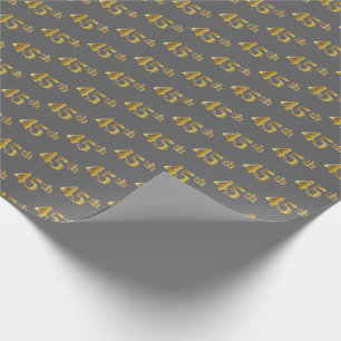 Papier Cadeau Gris, événement d'or quarante-cinquième de Faux