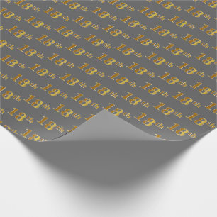 Papier Cadeau Gris, Faux Or 18ème (Dix-Huitième) Événement